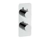 The White Space Collab Dual Outlet Concealed Thermostatic Shower Valve – Smooth handle / Chrome