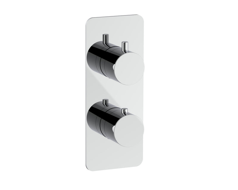 The White Space Collab Dual Outlet Concealed Thermostatic Shower Valve – Smooth handle / Chrome