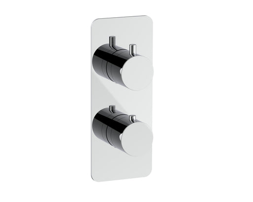 The White Space Collab Dual Outlet Concealed Thermostatic Shower Valve – Smooth handle / Chrome