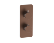 The White Space Collab Dual Outlet Concealed Thermostatic Shower Valve – Smooth handle / Brushed Bronze