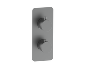 The White Space Collab Dual Outlet Concealed Thermostatic Shower Valve – Smooth handle / Gunmetal
