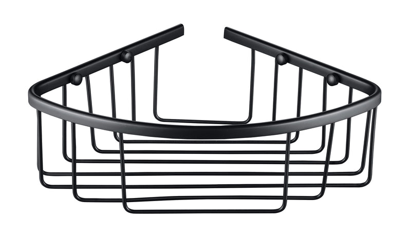 The White Space Corner Shower Basket – Black