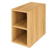 The White Space Custom Choice 200mm shelf unit in Oak Finish