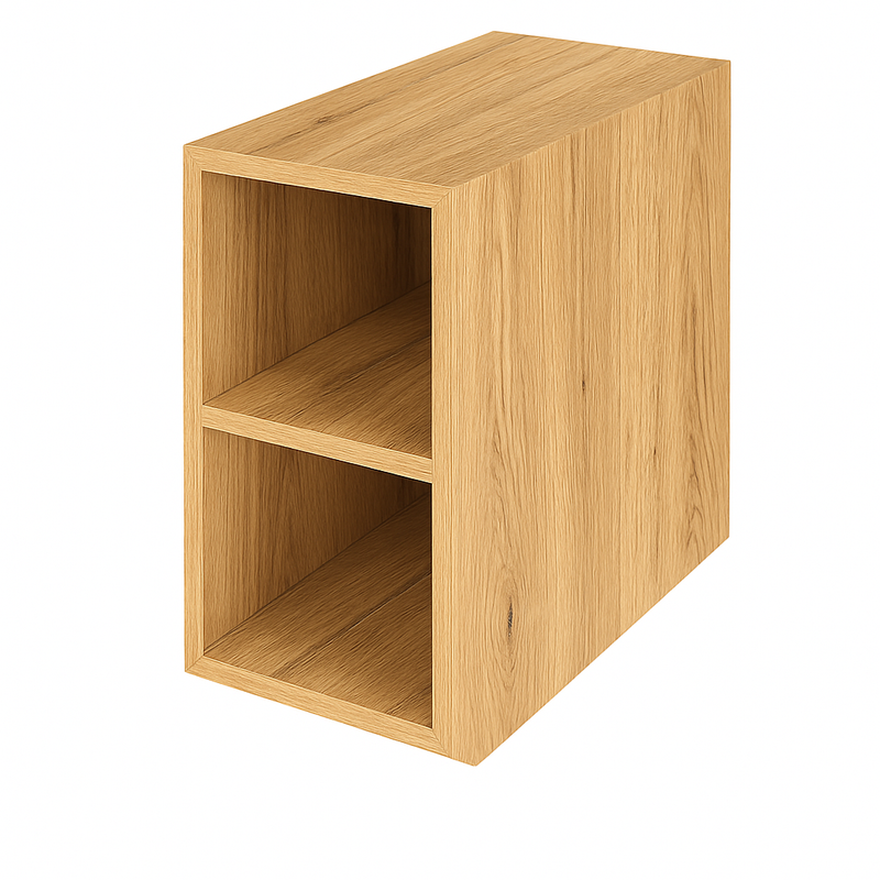 The White Space Custom Choice 200mm shelf unit in Oak Finish