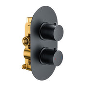 The White Space DC Lozenge Valve Shower Kit – Wall fixed head / Black