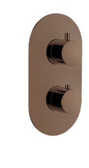 The White Space DC Lozenge Valve Shower Kit – Wall fixed head & pencil handset / Brushed Bronze