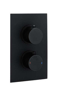 The White Space DC Round Concealed Thermostatic Shower Valve – Single outlet (dual control) / Black