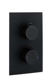 The White Space DC Round Concealed Thermostatic Shower Valve – Dual outlet (dual control) / Black