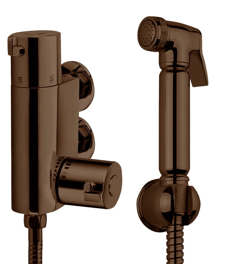 The White Space Douche Spray Kit with Thermostatic Mixer Valve – Brushed Bronze