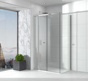 The White Space Evolve Sliding Shower Door – chrome