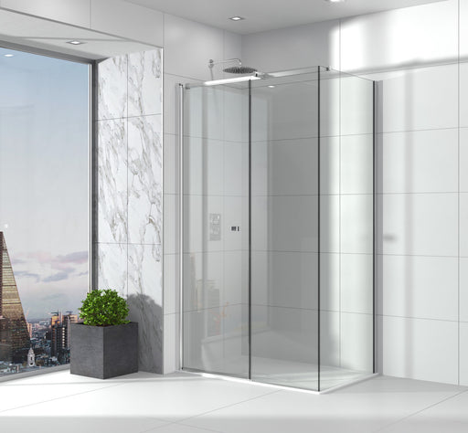 The White Space Evolve Sliding Shower Door – chrome