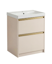 The White Space Hitt 600mm floorstanding vanity unit in Portland Stone