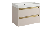 The White Space Hitt 600mm wall hung vanity unit in Portland Stone