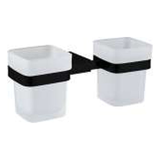The White Space Legend double tumbler and holder in black