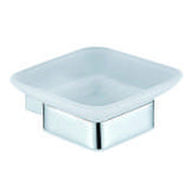 The White Space Legend soap dish in chrome