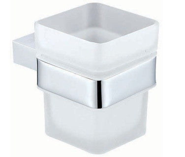 The White Space Legend tumbler and holder in chrome