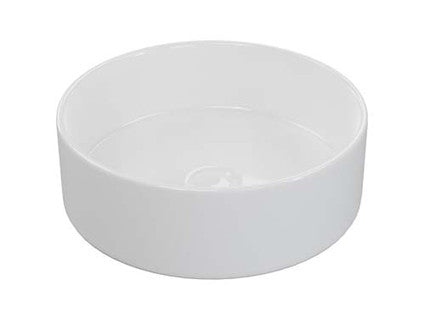 The White Space Lunar countertop basin bowl in white