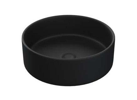 The White Space Lunar countertop basin bowl in matt black