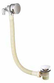 The White Space Overflow Bath Filler with Sprung Plug Waste – Chrome
