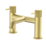 The White Space Pin Fluted Bath Filler – Brushed Brass