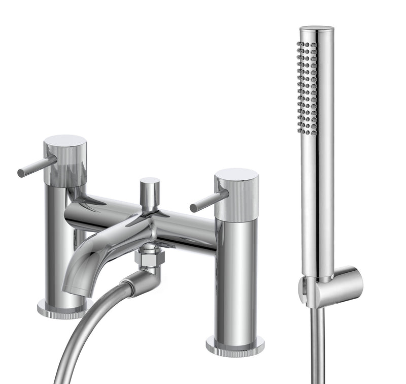The White Space Pin Fluted Bath Shower Mixer – Chrome