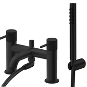 The White Space Pin Fluted Bath Shower Mixer – Black