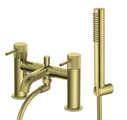 The White Space Pin Fluted Bath Shower Mixer – Brushed Brass
