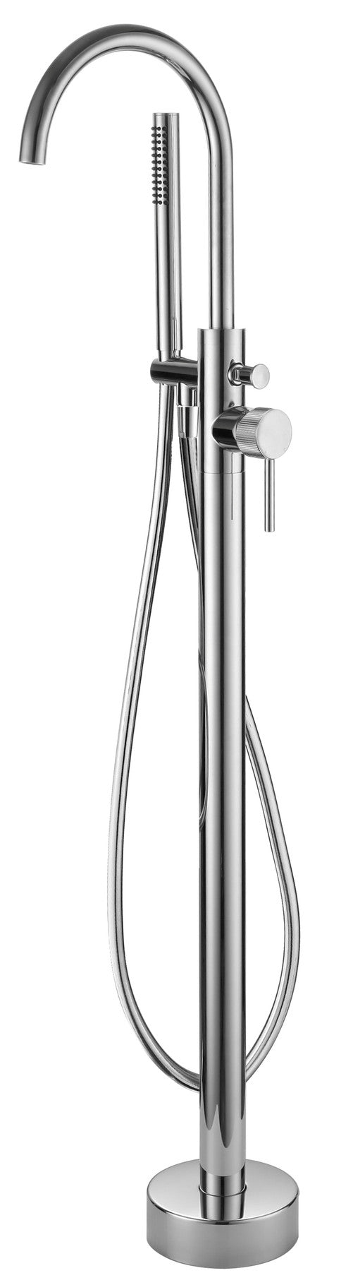 The White Space Pin Fluted Floorstanding Bath Shower Mixer – Chrome