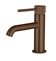 The White Space Pin Fluted Monobloc Basin Mixer – Brushed Bronze