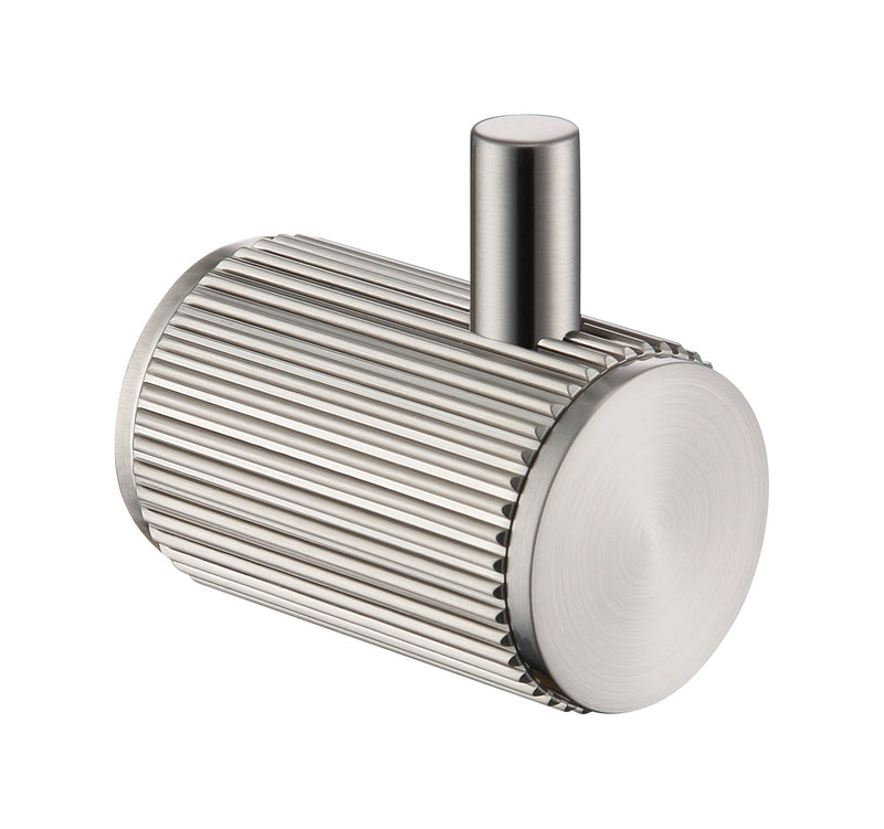 The White Space Pin Fluted robe hook in chrome
