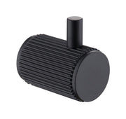 The White Space Pin Fluted robe hook in black