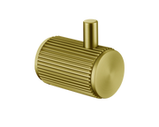 The White Space Pin Fluted robe hook in brushed brass