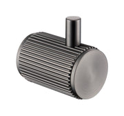 The White Space Pin Fluted robe hook in gunmetal
