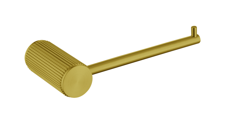 The White Space Pin Fluted toilet roll holder in brushed brass