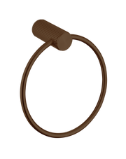 The White Space Pin Fluted towel ring in brushed bronze