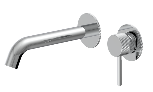 The White Space Pin Fluted Wall Mounted Basin Mixer – Chrome