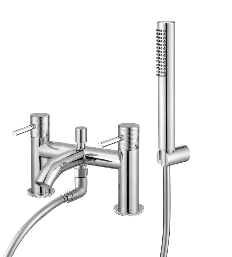 The White Space Pin Knurl Bath Shower Mixer – Chrome