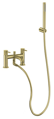 The White Space Pin Knurl Bath Shower Mixer – Brushed Brass
