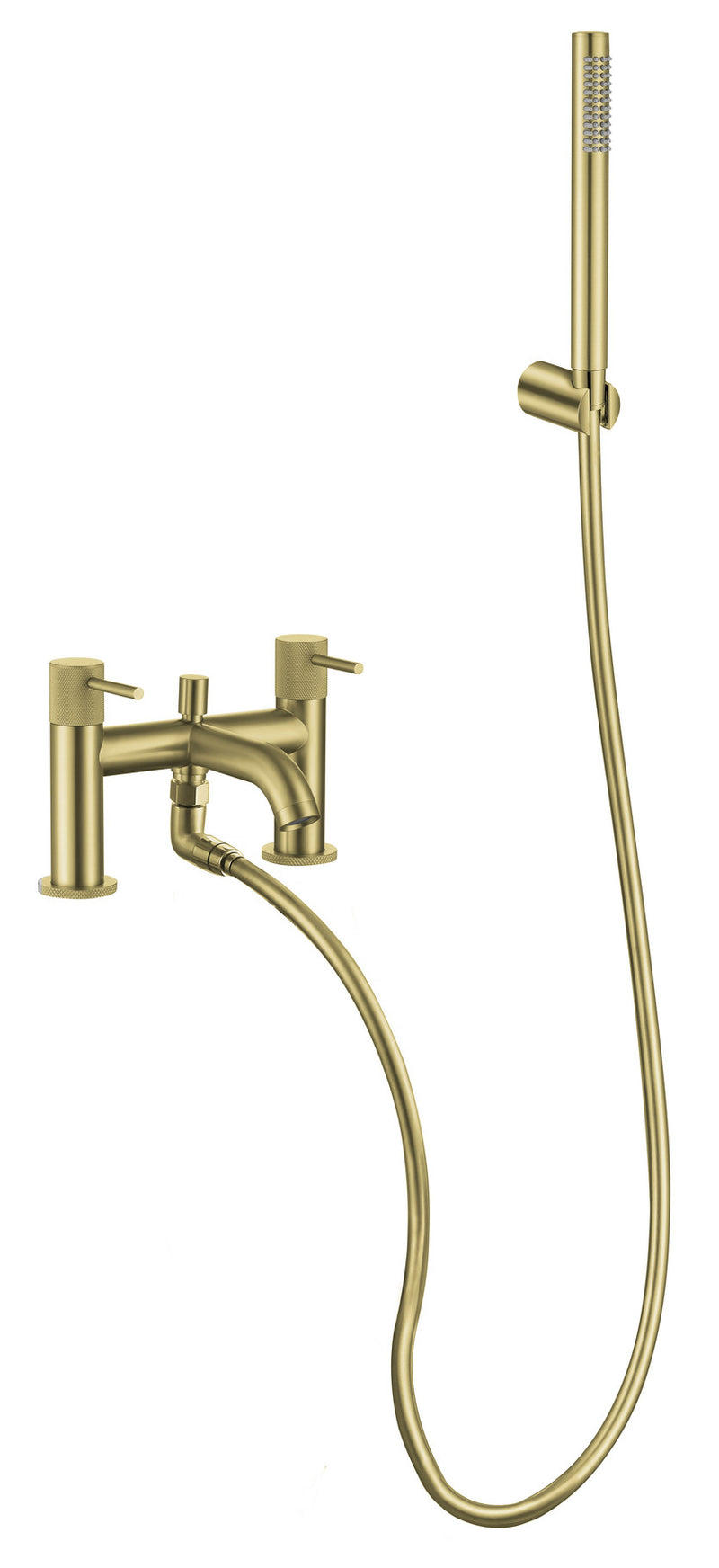 The White Space Pin Knurl Bath Shower Mixer – Brushed Brass