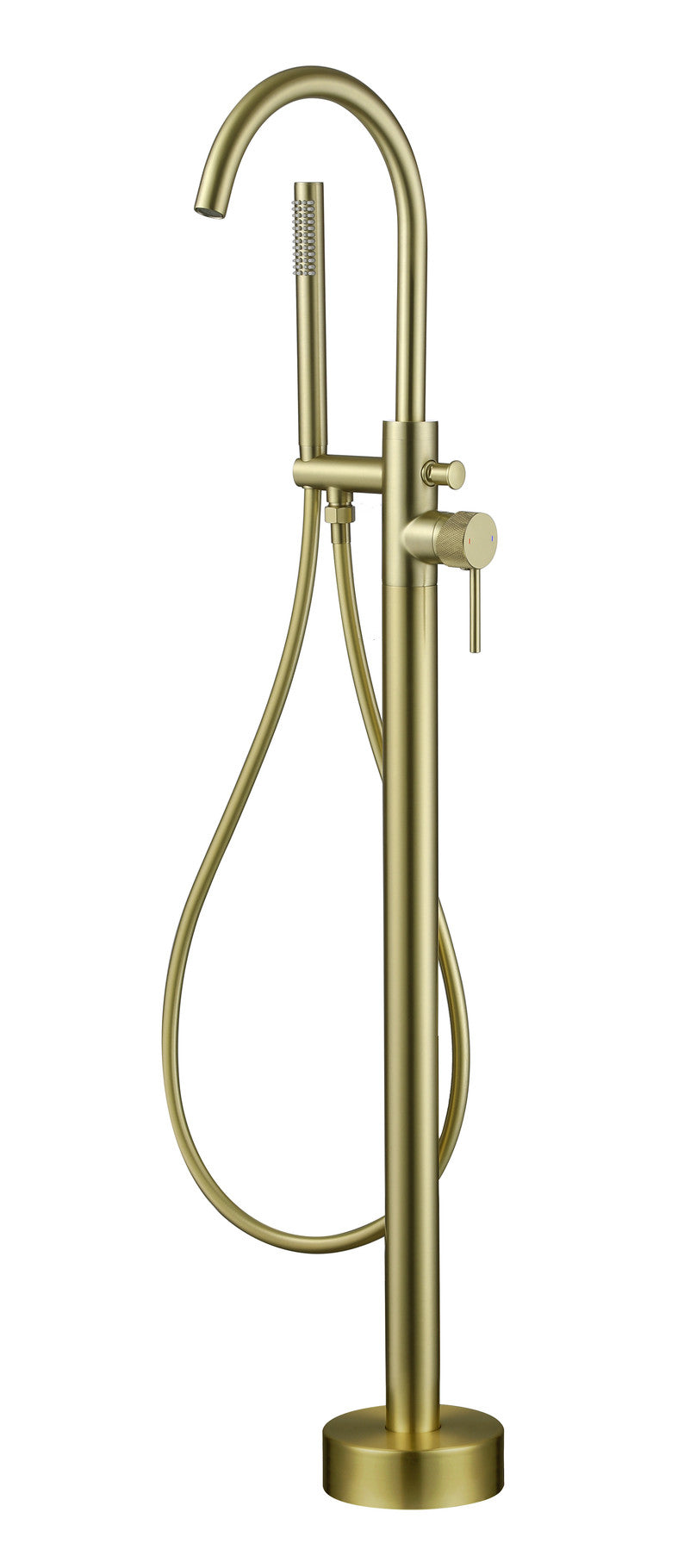 The White Space Pin Knurl Floorstanding Bath Shower Mixer – Brushed Brass