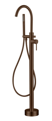 The White Space Pin Knurl Floorstanding Bath Shower Mixer – Brushed Bronze