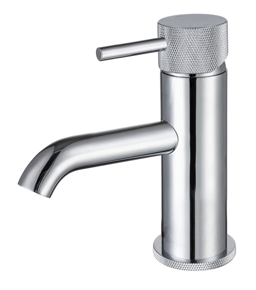 The White Space Pin Knurl Mini Monobloc Basin Mixer – Chrome