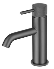 The White Space Pin Knurl Mini Monobloc Basin Mixer – Gunmetal