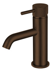 The White Space Pin Knurl Mini Monobloc Basin Mixer – Brushed Bronze