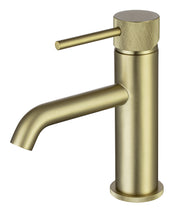 The White Space Pin Knurl Monobloc Basin Mixer – Brushed Brass