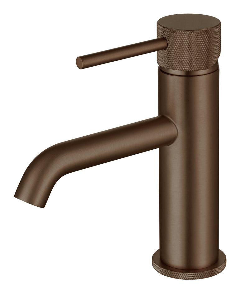 The White Space Pin Knurl Monobloc Basin Mixer – Brushed Bronze