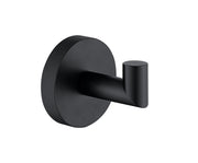 The White Space Pin Knurl robe hook in black