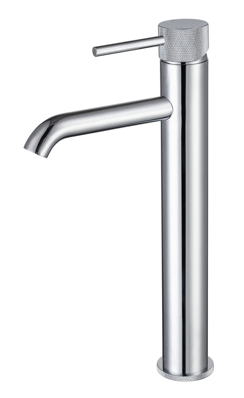 The White Space Pin Knurl Tall Monobloc Basin Mixer – Chrome