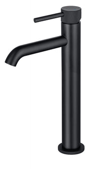 The White Space Pin Knurl Tall Monobloc Basin Mixer – Black
