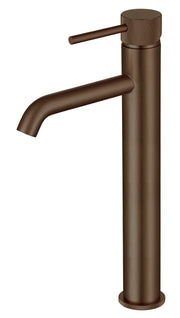 The White Space Pin Knurl Tall Monobloc Basin Mixer – Brushed Bronze
